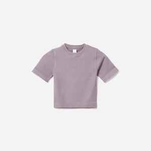 Short Sleeve Ribbed Tee - Lavender